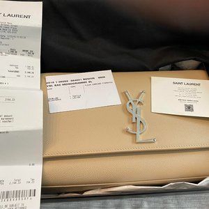YVES SAINT LAURENT MONNOGRAM MEDIUM KATE BAG
